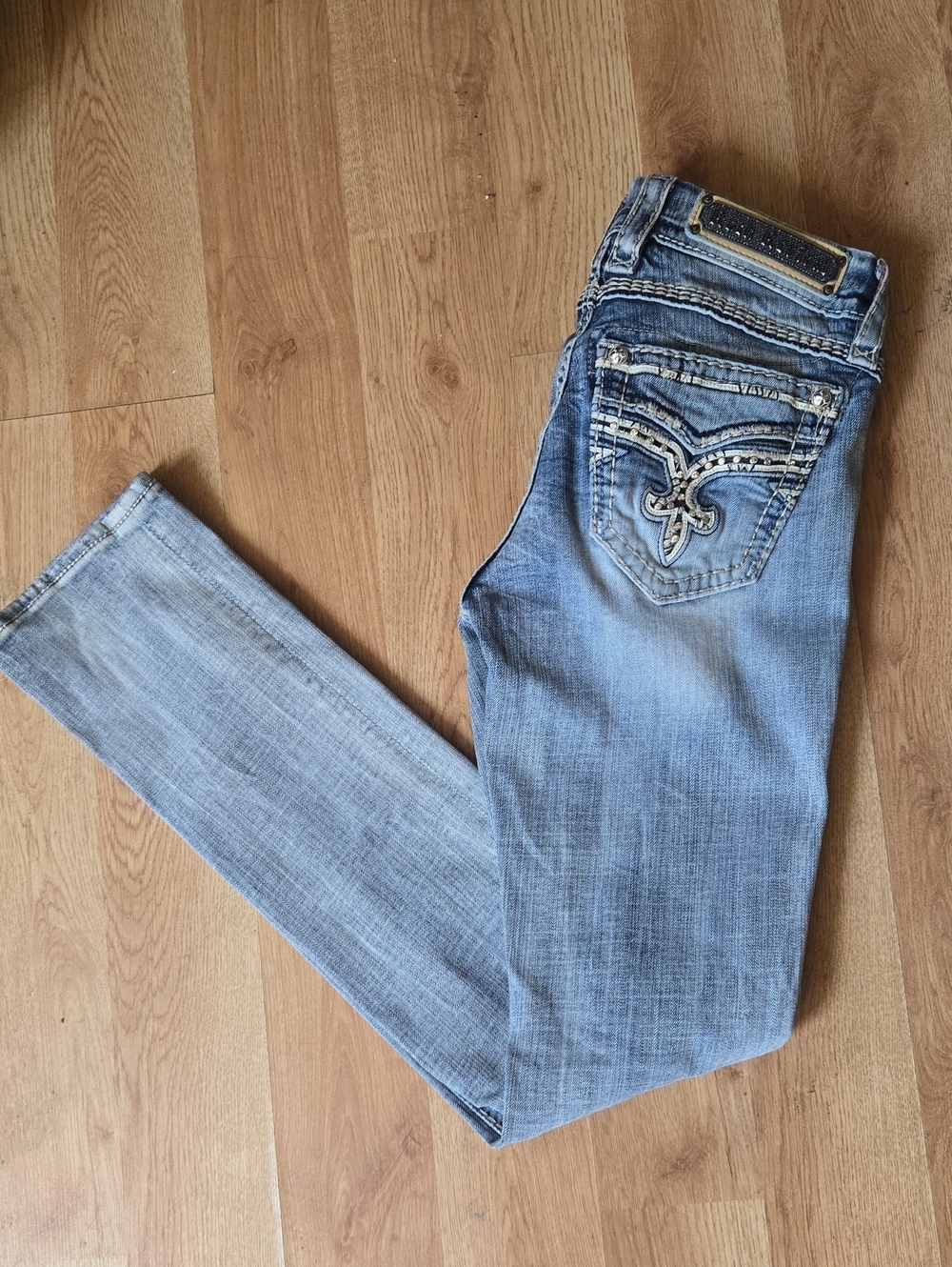 Rock Revival Light Blue Jeans with Embroidered Back Pockets